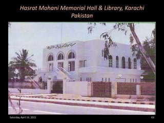 Hasrat Mohani Memorial Hall & Library, Karachi PakistanSaturday, April 16, 201163