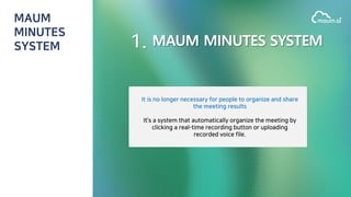 MAUM MINUTES SYSTEM
 