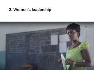 2. Women’s leadership
 