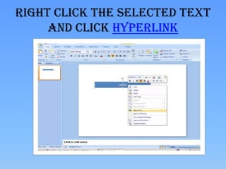 creating a hyperlink | PPTX