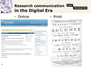 Research communication
    in the Digital Era
    - Online        - Print




8
 