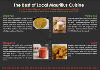 4 Must Try Local Cuisines on your Mauritius Tour