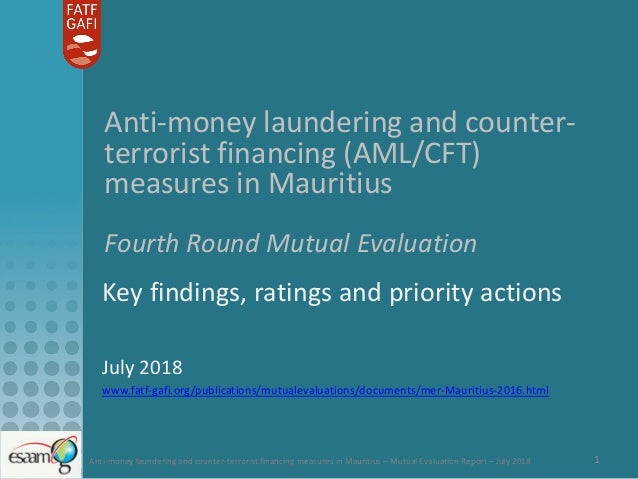 Mauritius Mutual Evaluation Ratings 2018