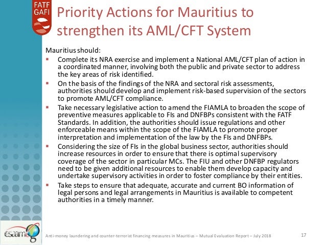 Mauritius Mutual Evaluation Ratings 2018