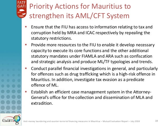 Mauritius Mutual Evaluation Ratings 2018