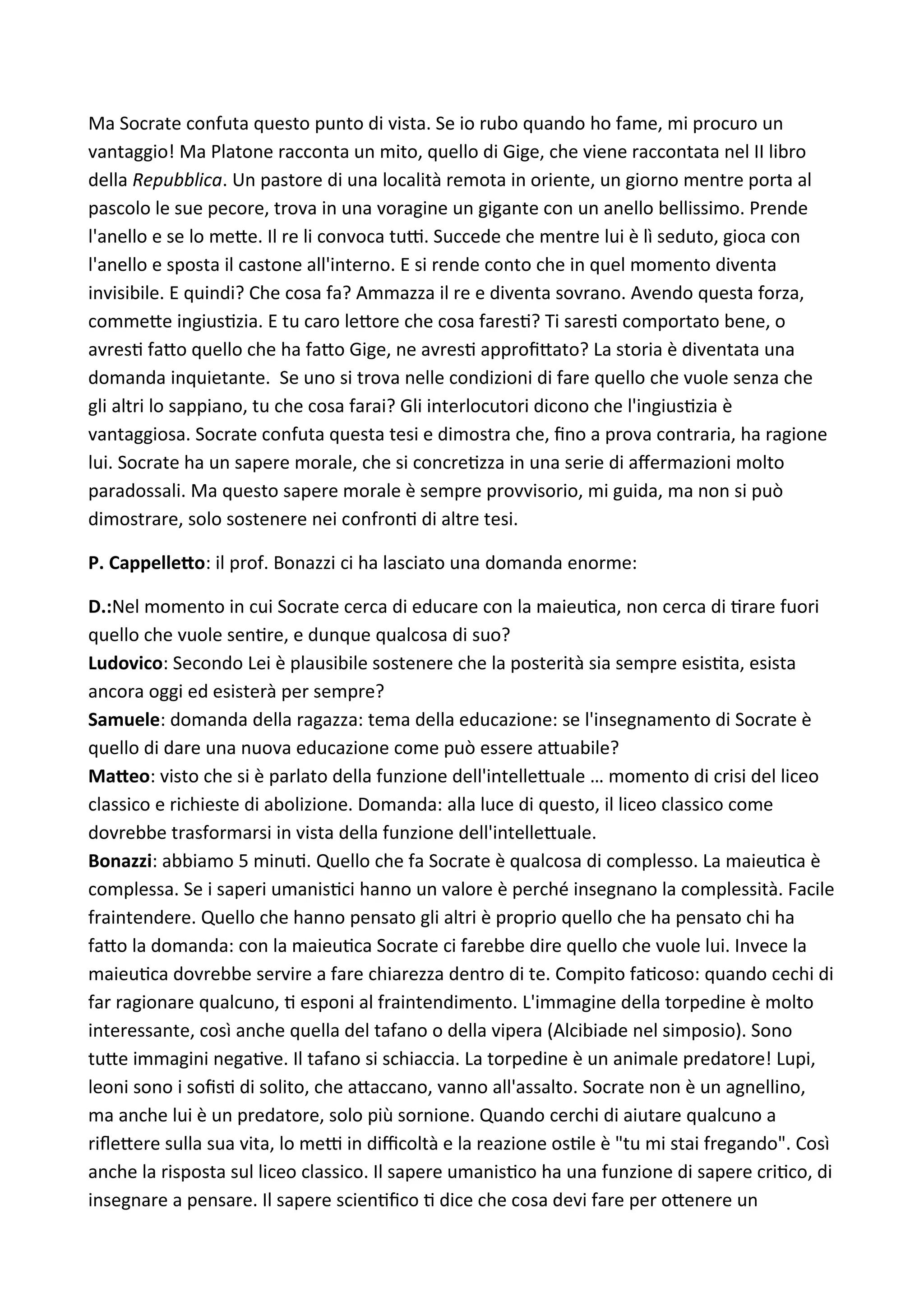 dare forza a una tesi