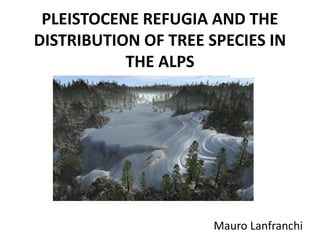 PLEISTOCENE REFUGIA AND THE
DISTRIBUTION OF TREE SPECIES IN
THE ALPS

Mauro Lanfranchi

 