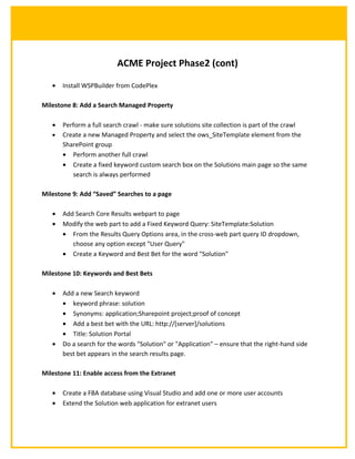SharePoint - ACME Project | DOC