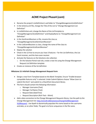 SharePoint - ACME Project | DOC