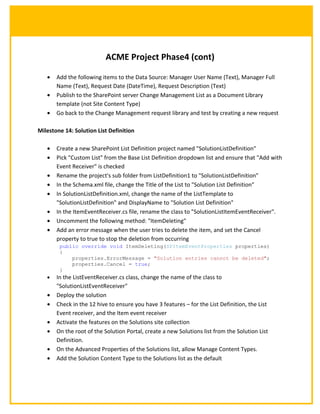SharePoint - ACME Project | DOC