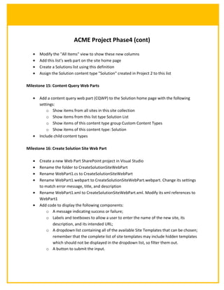 SharePoint - ACME Project | DOC