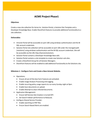 SharePoint - ACME Project | DOC