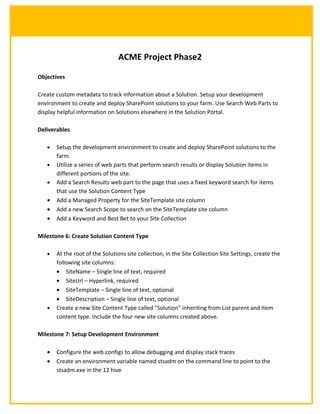 SharePoint - ACME Project | DOC
