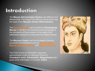 Maurya Administration | History of India | PPTX