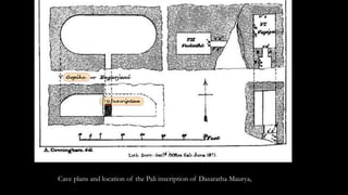 Cave plans and location of the Pali inscription of Dasaratha Maurya,
 