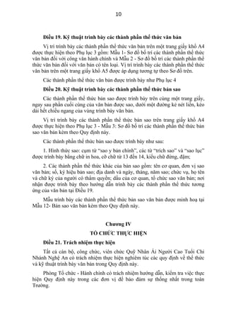 QUY DINH VE THE THUC KY THUAT TRINH BAY VA MAU CAC LOAI VAN BAN | DOC