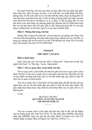 QUY DINH VE THE THUC KY THUAT TRINH BAY VA MAU CAC LOAI VAN BAN | DOC
