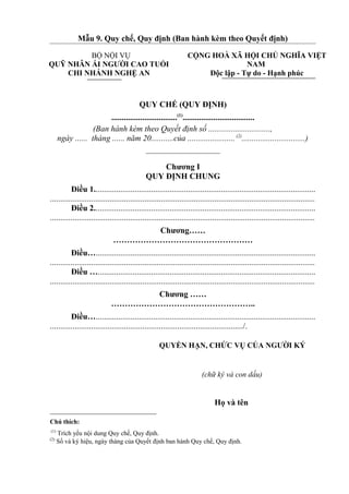 QUY DINH VE THE THUC KY THUAT TRINH BAY VA MAU CAC LOAI VAN BAN | DOC
