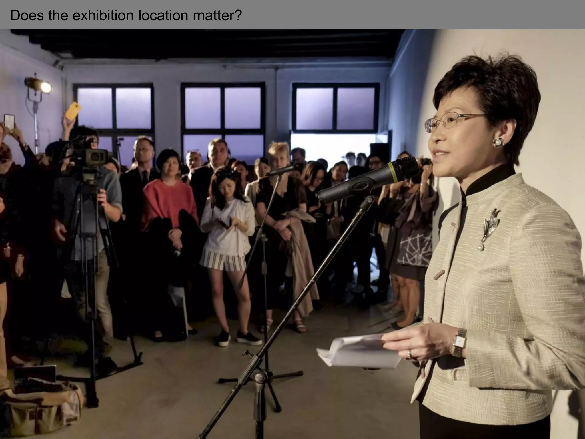 Does the exhibition location matter?
 