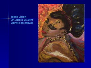 black vision 34.3cm x 25.8cm Acrylic on canvas 