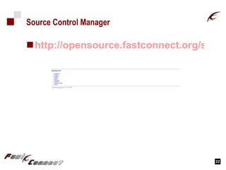 Source Control Manager http://opensource.fastconnect.org/svn 