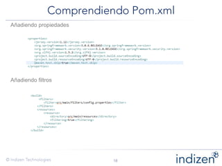 Añadiendo propiedades
Añadiendo filtros
 