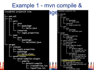Example 1 - mvn compile &
package
 