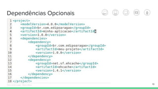 10Édipo Daniel Aragão - Maven Básico
Dependências Opcionais
 