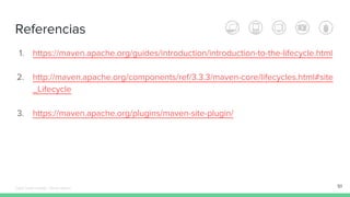 Referencias
51
1. https://maven.apache.org/guides/introduction/introduction-to-the-lifecycle.html
2. http://maven.apache.org/components/ref/3.3.3/maven-core/lifecycles.html#site
_Lifecycle
3. https://maven.apache.org/plugins/maven-site-plugin/
Édipo Daniel Aragão - Maven Básico
 