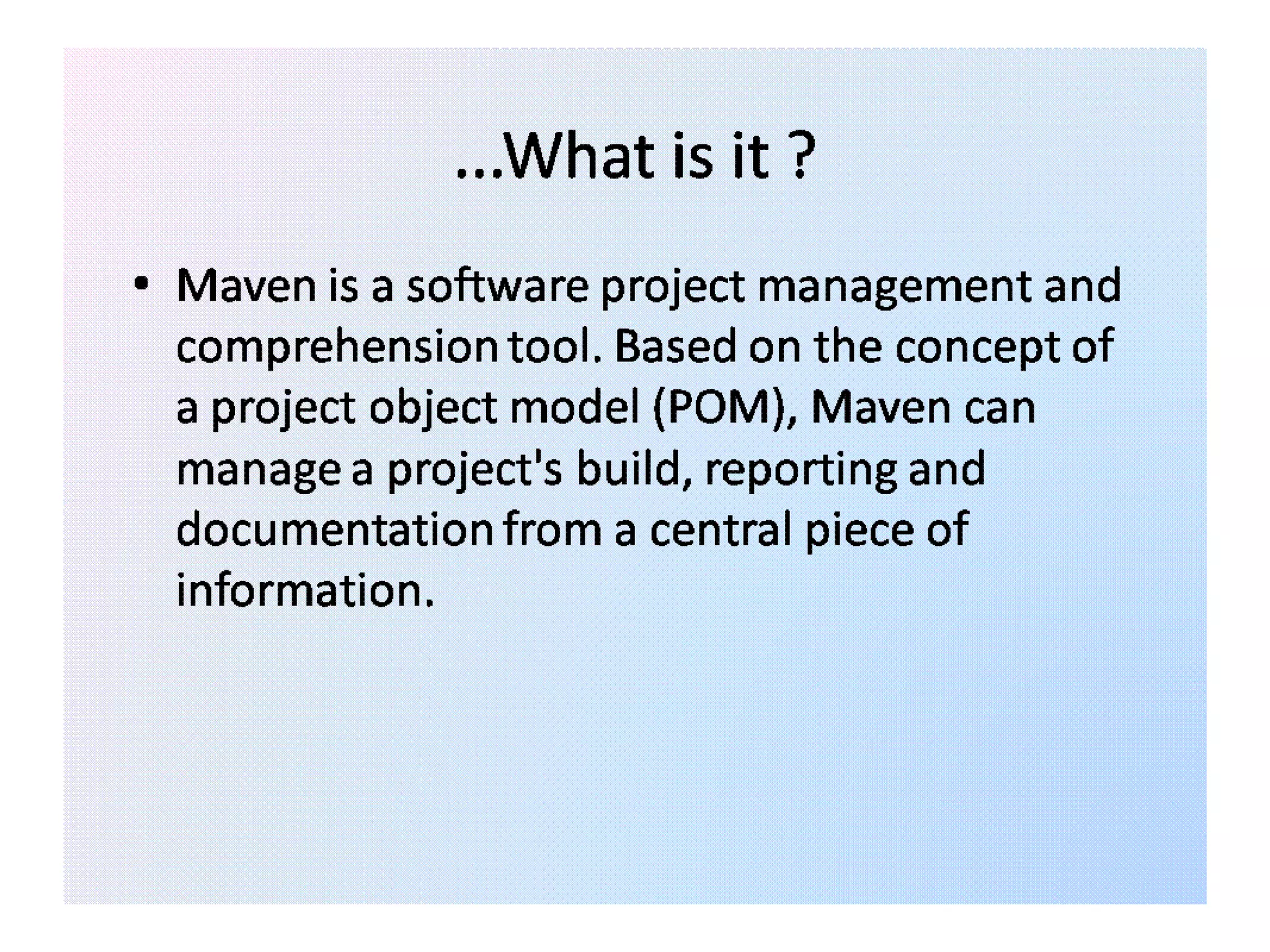 Maven - Introduction