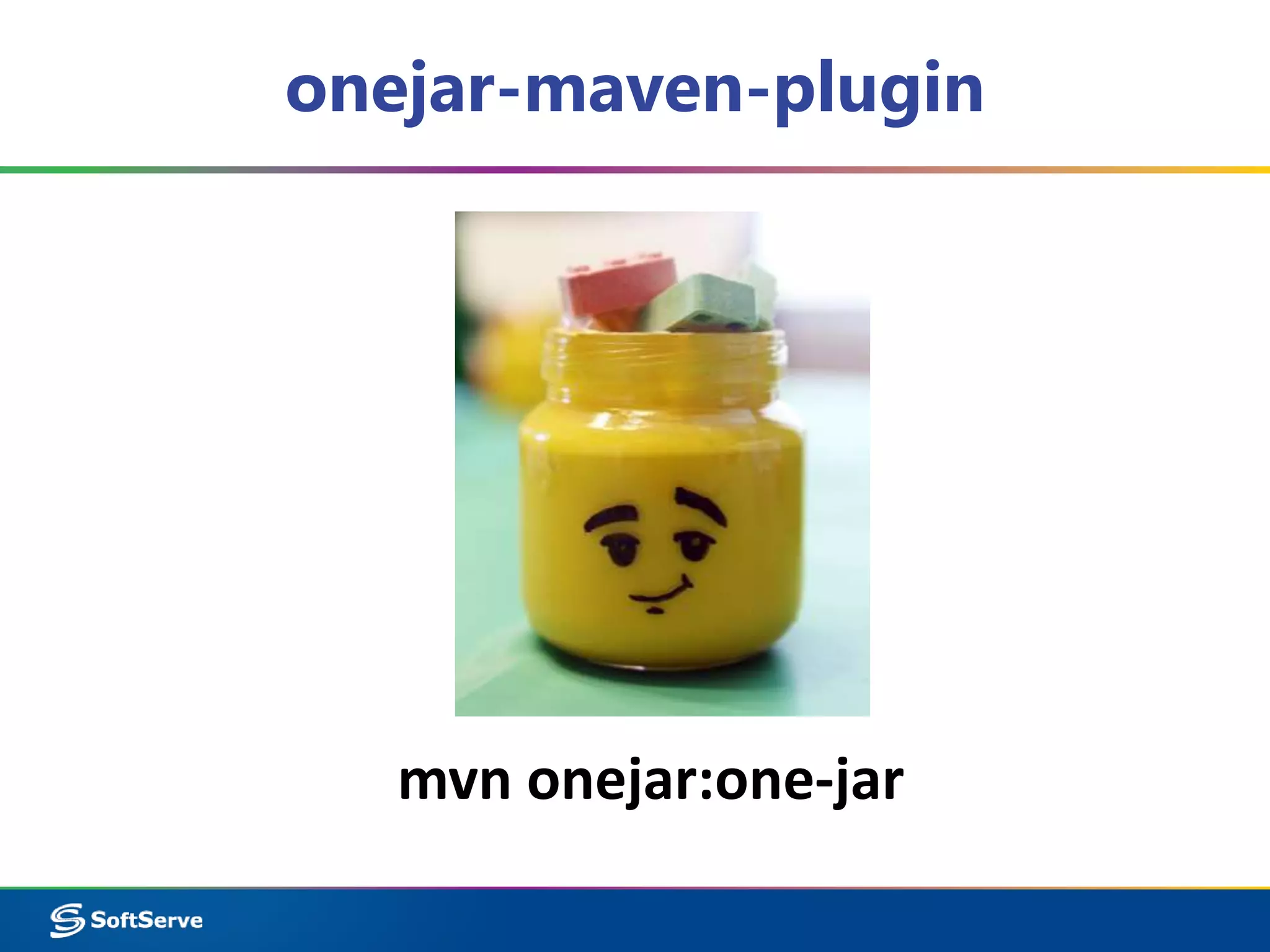 onejar-maven-plugin 
mvn onejar:one-jar 
 