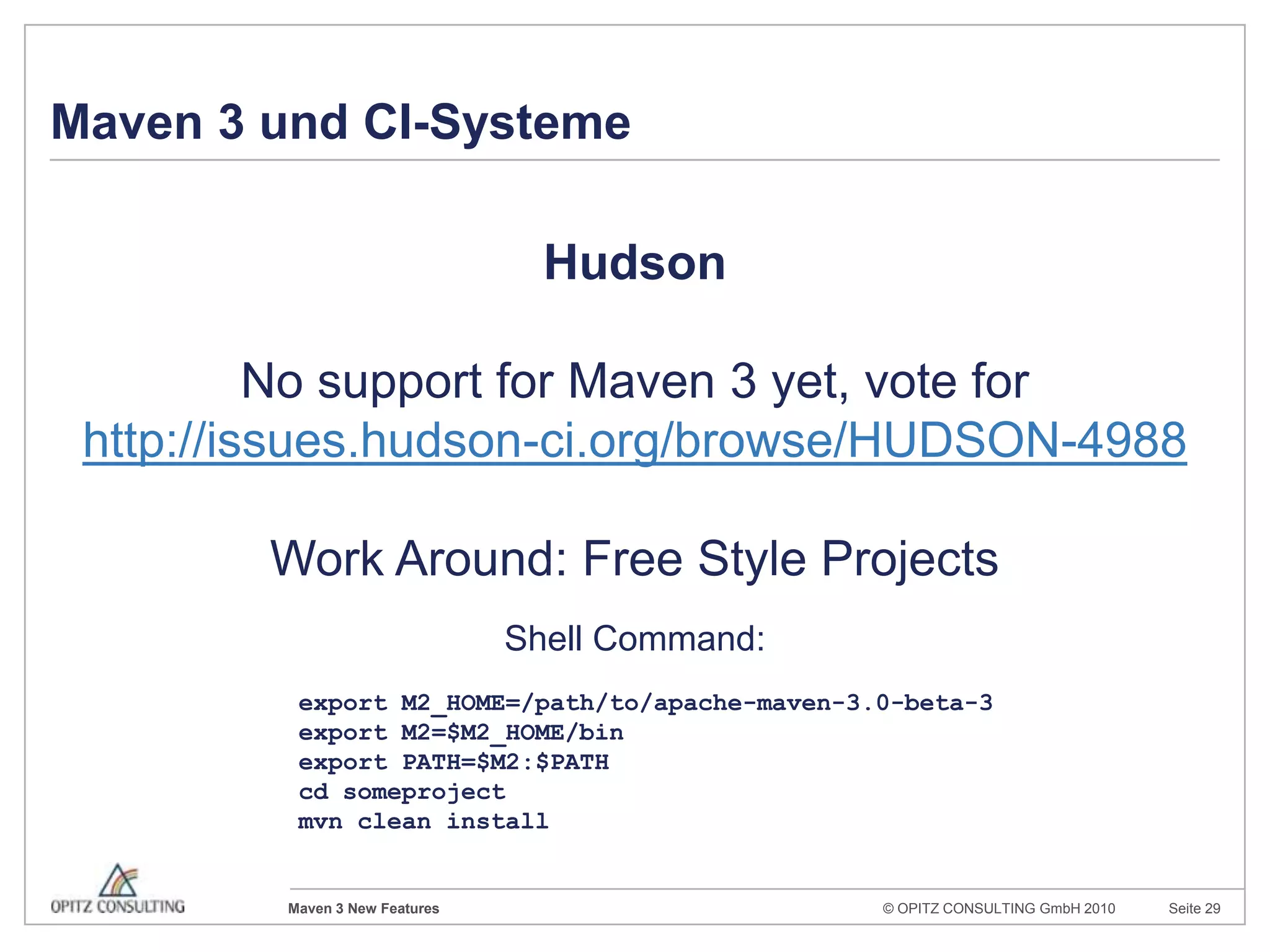 Compatibility NotesClassPathIssuesMaven 3 usingAethercanresult in different classpathsWarning: mvndependency:treestill useslegacyresolutioncode!(Hint: usemvn--debug)