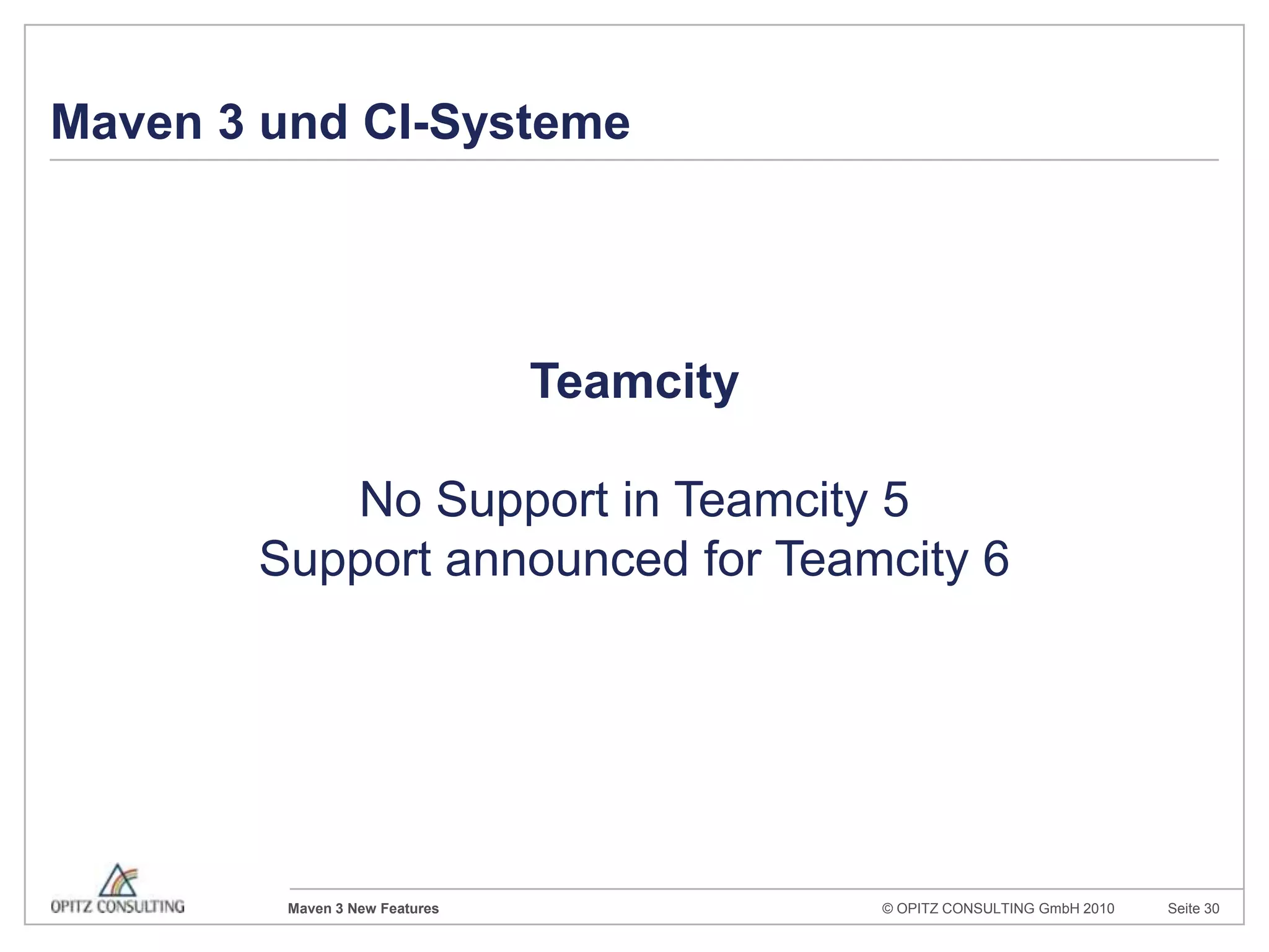 Compatibility NotesPluginRepositoriesBuildextensions, plugins and plugindependenciesareonlyresolvedfrom<pluginRepositories>(and no longerfrom<repositories>)