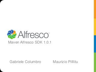 Maven Alfresco SDK 1.0.1




Gabriele Columbro          Maurizio PiIllitu
 