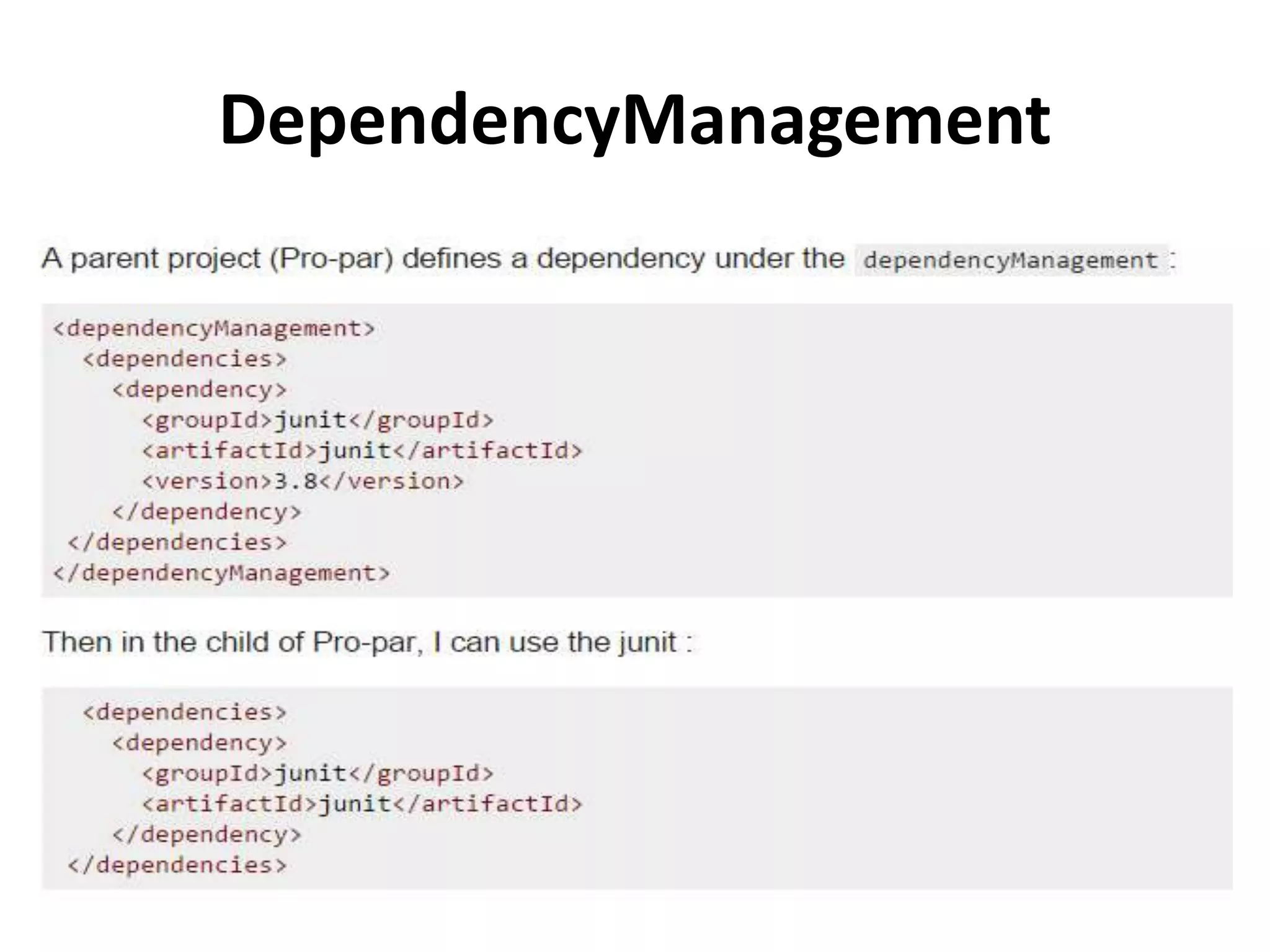 DependencyManagement
 