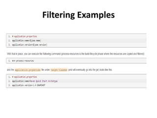 Filtering Examples
 