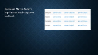 Download Maven Archive
http://maven.apache.org/down
load.html.
 