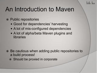 An Introduction to Maven | PPTX
