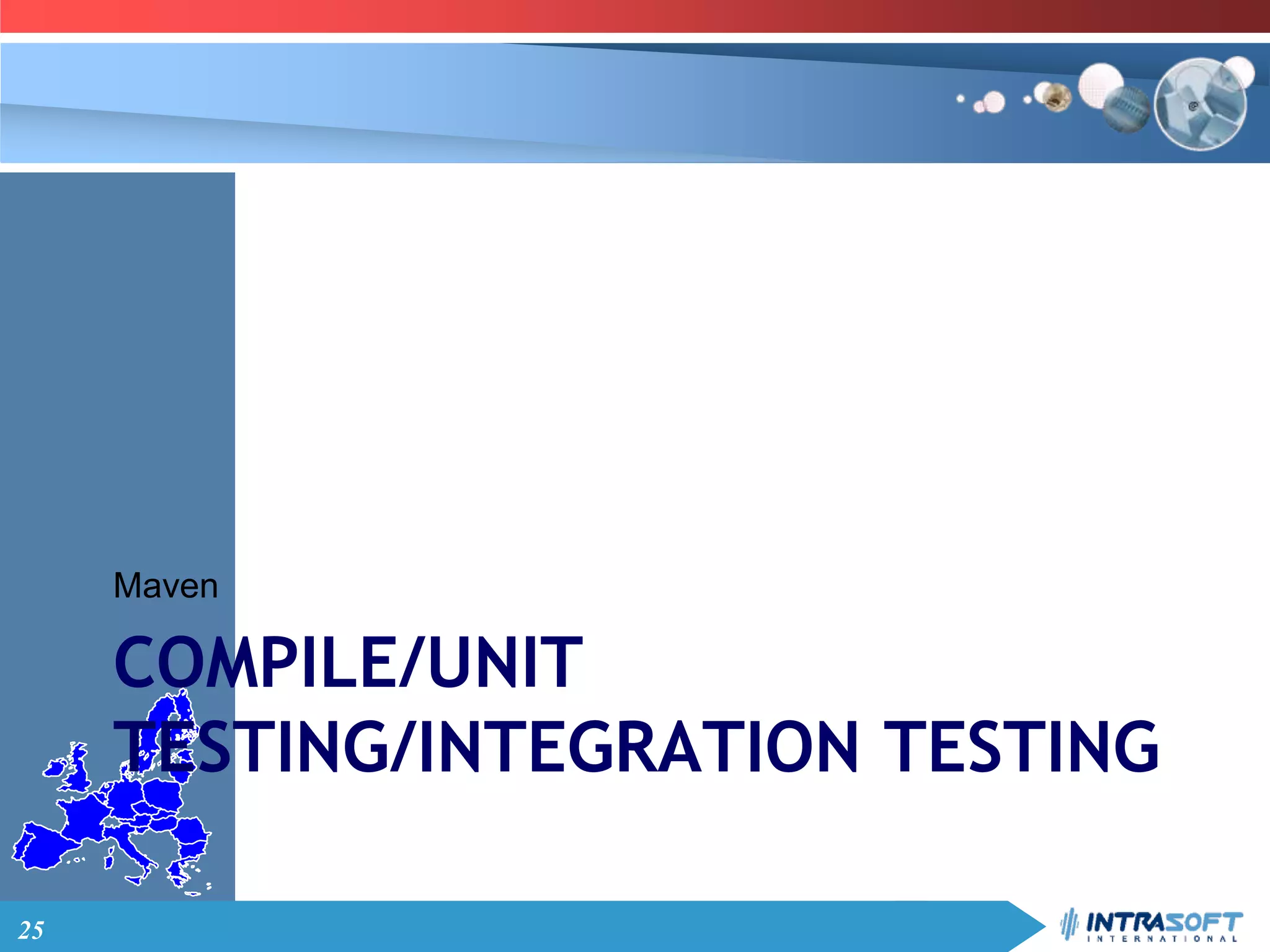 25
COMPILE/UNIT
TESTING/INTEGRATION TESTING
Maven
 
