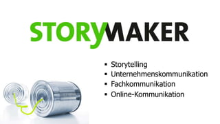 




Storytelling
Unternehmenskommunikation
Fachkommunikation
Online-Kommunikation

 