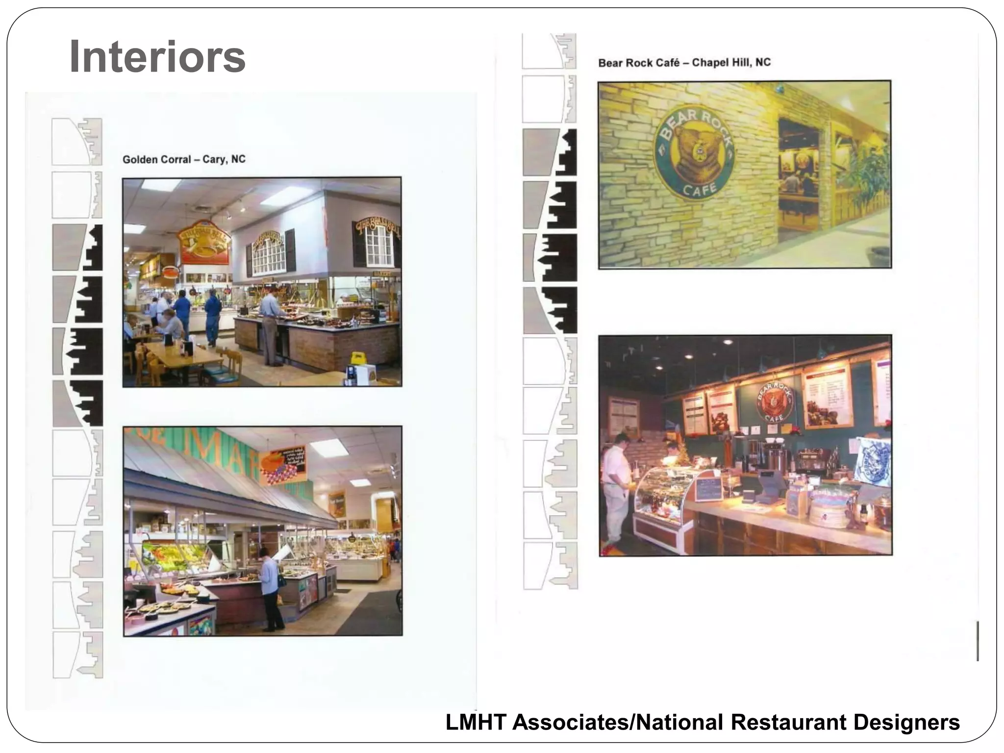 Interiors




            LMHT Associates/National Restaurant Designers
 