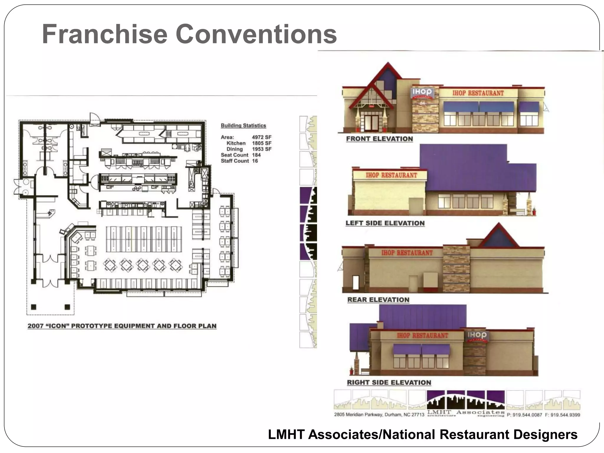 Franchise Conventions




                LMHT Associates/National Restaurant Designers
 