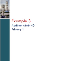 Example 3
Addition within 40
Primary 1

 