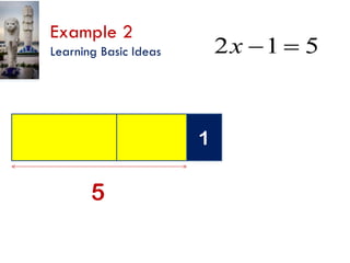 Example 2

2x 1  5

Learning Basic Ideas

1

5

 