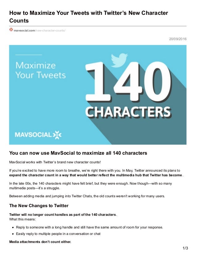 How to Maximize Your Tweets with Twitter’s New Character Counts