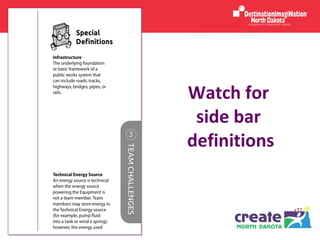 Watch for  side bar  definitions 