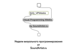 Недели визуального программирования
от
SoundArtist.ru

 