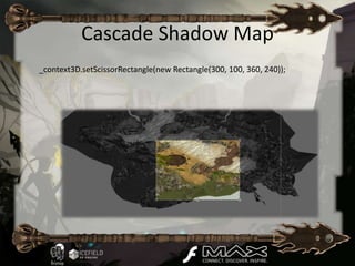 Cascade Shadow Map
_context3D.setScissorRectangle(new Rectangle(300, 100, 360, 240));
 