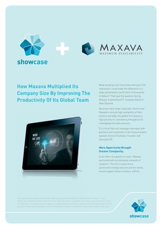 How Maxava Improved The
Productivity Of Its Global Team
 