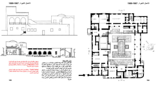 164
‫اﻷﻋﻤﺎل‬‫اﻷﺧﻴﺮة‬:1967-1989
‫ﺑﻴﺎﻧﻜﺎ‬ ‫اﻟﻔﺎ‬ ‫ﻣﻨﺰل‬
‫أﻗﺎم‬‫ﻓﺘﺤﻲ‬‫ﺑﻴﺎﻧﻜﺎ‬ ‫اﻟﻔﺎ‬ ‫ﻣﻨﺰل‬‫ﺎآ‬‫ﺟ‬ ‫ﻦ‬‫ﺑ‬ ‫و‬ ‫ﻮ‬‫ﻓ‬ ‫ﻳﺎﻧﻴﻚ‬ ‫ﻟﻠﻔﻨﺎﻧﻴﻦ‬‫ﻮﺑﺮ‬
‫ﻓ‬‫ﺮة‬ ‫ﺟﺰﻳ‬ ‫ﻲ‬‫ﺎ‬ ‫ﻣﺎﻳﻮرآ‬‫ﺒﺎﻧﻴﺔ‬ ‫اﻹﺳ‬-‫ﻲ‬ ‫اﻟﺘ‬‫ﺘﺨﺪﻣ‬ ‫اﺳ‬‫ﻬ‬‫ﺔ‬ ‫اﻟﻤﻐﺎرﺑ‬ ‫ﺎ‬
‫ﻢ‬‫ﻟﻬ‬ ‫آﺤﺼﻦ‬ ‫ﺳﺎﺑﻘﺎ‬–‫ﻲ‬‫ﻋﻠ‬‫ﺴﺎﺣ‬‫ﻣ‬ ‫ﺴﺘﻄﻴﻠﺔ‬‫ﻣ‬ ‫ارض‬ ‫ﺔ‬‫ﻗﻄﻌ‬‫ﺘﻬﺎ‬
‫ﻟﻠﺠﺰﻳﺮة‬ ‫اﻟﻐﺮﺑﻲ‬ ‫اﻟﺸﻤﺎﻟﻲ‬ ‫اﻟﺠﺎﻧﺐ‬ ‫ﻓﻲ‬ ‫ﻓﺪان‬ ‫ﺧﻤﺴﻴﻦ‬.
‫اﻟﻤ‬ ‫آﺎن‬ ‫و‬‫ﺎﻟﻜﻴﻦ‬‫ﺸﻜﻞ‬‫اﻟ‬ ‫و‬ ‫ﻠﻮب‬‫اﻷﺳ‬ ‫ﺘﺨﺪام‬‫اﺳ‬ ‫ﻣﺴﺒﻘﺎ‬ ‫ﻗﺮرا‬ ‫ﻗﺪ‬
‫ﺎط‬ ‫ﻟﻠﺮﺑ‬ ‫ﺎم‬‫اﻟﻌ‬Ribat)‫ﺮة‬ ‫ﺑﻜﺜ‬ ‫ﺸﺮة‬ ‫اﻟﻤﻨﺘ‬ ‫ﺼﻨﺔ‬ ‫اﻟﻤﺤ‬ ‫ﺼﻮر‬ ‫اﻟﻘ‬
‫ﻤﺎل‬‫ﺷ‬ ‫ﻓﻲ‬‫ﻲ‬‫ﻓ‬ ‫ﺴﺘﺨﺪم‬‫ﻳ‬ ‫ﻢ‬‫ﻟ‬ ‫ﺎﻧﻲ‬‫اﻟﻤﺒ‬ ‫ﻦ‬‫ﻣ‬ ‫ﻂ‬‫ﻧﻤ‬ ‫ﻮ‬‫ه‬ ‫و‬ ‫ﺎ‬‫أﻓﺮﻳﻘﻴ‬
‫ﺮون‬ ‫ﻟﻘ‬ ‫ﻲ‬ ‫اﻟﻌﺮﺑ‬ ‫ﺎﻟﻢ‬ ‫اﻟﻌ‬(‫ﺪة‬ ‫ﻋ‬ ‫ﻰ‬ ‫إﻟ‬ ‫اﻷرض‬ ‫ﺴﻴﻢ‬ ‫ﺗﻘ‬ ‫ﺮرا‬ ‫ﻗ‬ ‫و‬
‫ﺴﺘﻮﻳﺎت‬ ‫ﻣ‬‫ﻞ‬ ‫ﺟﻌ‬ ‫ﺎ‬ ‫ﻣﻤ‬‫اﻟ‬‫ﺎء‬ ‫ﻔﻨ‬‫ﺪرج‬ ‫اﻟﻤﺘ‬‫ﻳ‬‫روﺣ‬ ‫ﻲ‬ ‫اﻟﻤﺒﻨ‬ ‫ﻲ‬ ‫ﻌﻄ‬‫ﺎ‬
‫ﻣﻐﺮﺑﻴﺔ‬.
‫ﺰل‬‫اﻟﻤﻨ‬ ‫ﻴﻢ‬‫أﻗ‬ ‫ﺚ‬‫ﺣﻴ‬ ‫ﺎ‬‫ﻣﺎﻳﻮرآ‬ ‫ﻲ‬‫ﻓ‬ ‫ﺎ‬‫ﺑﻴﺎﻧﻜ‬ ‫ﺎ‬‫اﻟﻔ‬ ‫ﺰل‬‫ﻣﻨ‬ ‫ﻲ‬‫ﻓ‬ ‫ﻗﻄﺎع‬ ‫و‬ ‫واﺟﻬﺔ‬
‫ﺤﺮاوﻳﺔ‬‫ﺻ‬ ‫ﺔ‬‫ﻗﻠﻌ‬ ‫ﻞ‬‫ﻣﺜ‬‫ﻰ‬‫ﻋﻠ‬‫ﺄﺛﻴﺮ‬‫ﺗ‬ ‫ﺮة‬‫ﻓﺘ‬ ‫ﻼل‬‫ﺧ‬ ‫ﺎد‬‫ﺳ‬ ‫ﺬي‬‫اﻟ‬ ‫ﺎء‬‫اﻟﺒﻨ‬ ‫ﺮاز‬‫ﻃ‬
‫ﺔ‬ ‫اﻟﻤﻐﺎرﺑ‬Moorish‫ﻣﺎﻳﻮر‬ ‫ﻲ‬ ‫ﻓ‬‫ﺢ‬ ‫ﻳﻮﺿ‬ ‫ﺎع‬ ‫اﻟﻘﻄ‬ ‫أن‬ ‫ﻆ‬ ‫ﻳﻼﺣ‬ ‫و‬ ‫ﺎ‬ ‫آ‬
‫اﻟﻤﺘﺪرﺟﺔ‬ ‫اﻷرض‬ ‫ﻣﻨﺎﺳﻴﺐ‬.
‫ﺔ‬‫اﻟﻤﻘﺎﺑﻠ‬ ‫اﻟﺼﻔﺤﺔ‬:‫ﺪاﺧﻠﻲ‬‫اﻟ‬ ‫ﺎء‬‫اﻟﻔﻨ‬ ‫ﺚ‬‫ﺣﻴ‬ ‫ﺎ‬‫ﺑﻴﺎﻧﻜ‬ ‫ﺎ‬‫اﻟﻔ‬ ‫ﺰل‬‫ﻣﻨ‬ ‫ﻂ‬‫ﻣﺨﻄ‬
‫ﺮر‬‫اﻟﻤﺘﻜ‬ ‫ﺘﻼف‬‫اﻻﺧ‬ ‫ﺴﻠﻢ‬‫اﻟ‬ ‫ﺎت‬‫درﺟ‬ ‫ﺢ‬‫ﺗﻮﺿ‬ ‫و‬ ‫ﺮات‬‫اﻟﻤﻤ‬ ‫ﺑﻪ‬ ‫ﺗﺤﻴﻂ‬ ‫اﻟﻜﺒﻴﺮ‬
‫اﻻرض‬ ‫ﻣﻨﺴﻮب‬ ‫ﻓﻲ‬.
165
‫اﻷﻋﻤﺎل‬‫اﻷﺧﻴﺮة‬:1967-1989
 